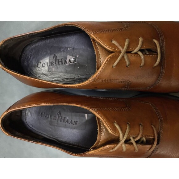 Cole Haan Nik Air Men\'s Cap Toe Dress Shoes Size 10.5 Leather Brown
